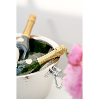Champagnekøler i rustfrit stål Ontario – hamret, ø 38 cm