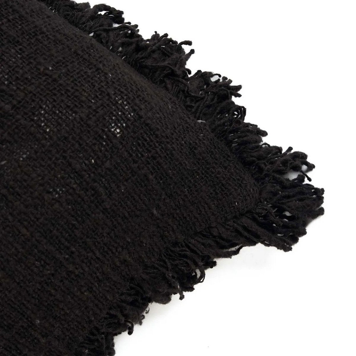 Cotton cushion cover 50×50 cm – black, made in Indonesia