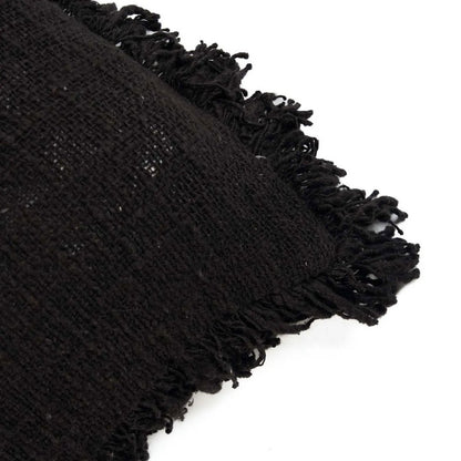 Cotton cushion cover 50×50 cm – black, made in Indonesia