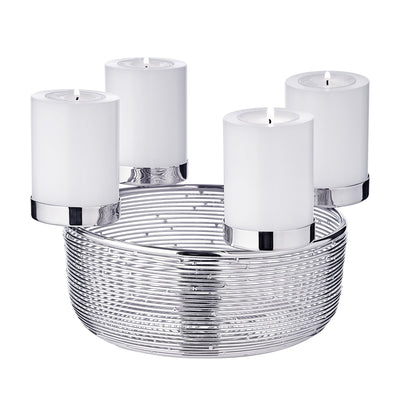 Adventskrans i rustfrit stål Rio, 26 cm