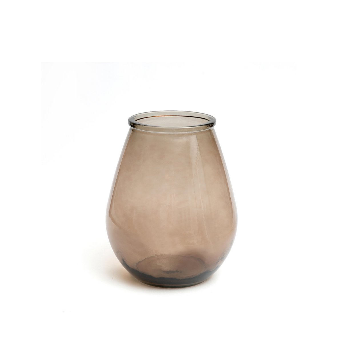 Vase af genbrugsglas, lille - beige