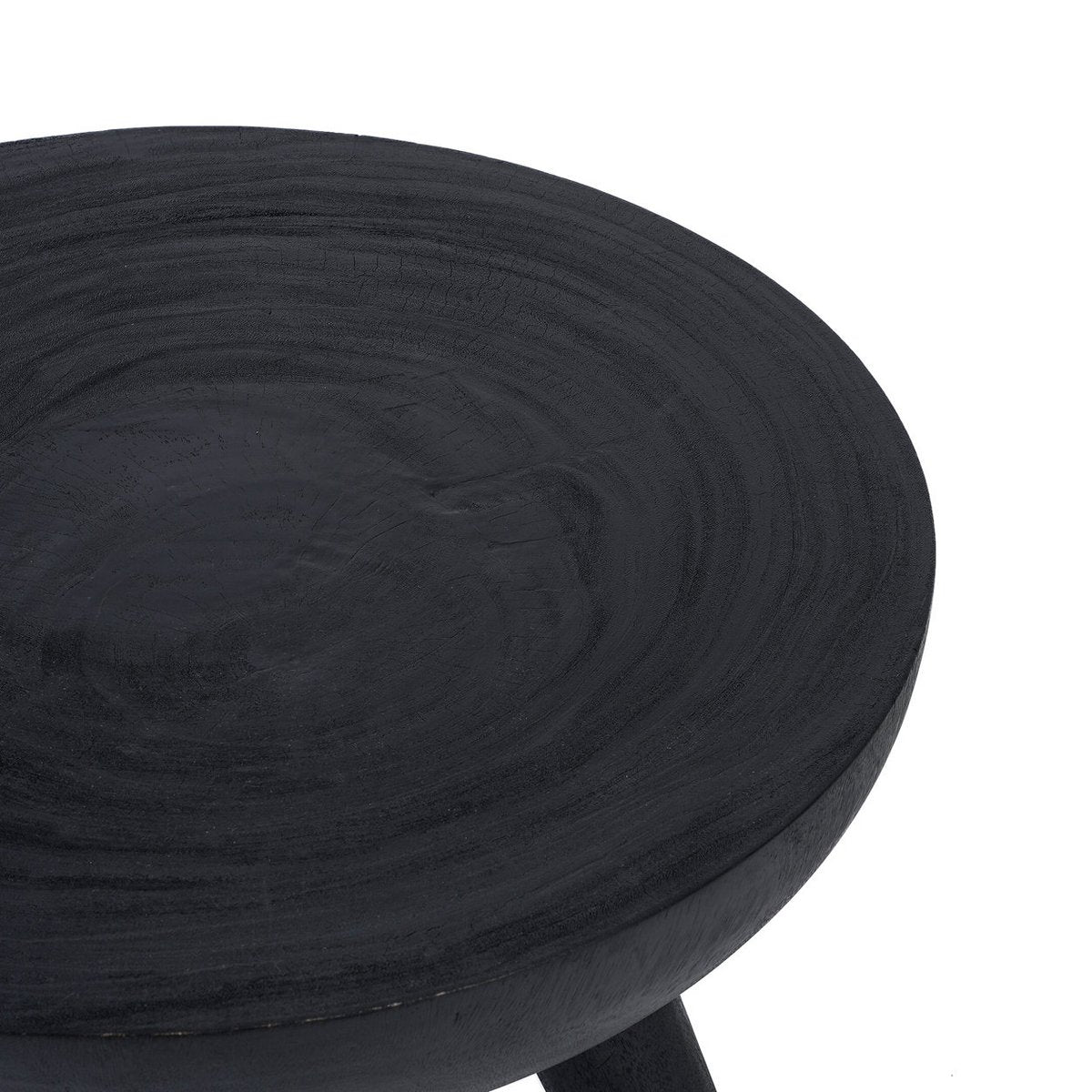 Sort træ sofabord 75×75 cm - solidt med 45 kg