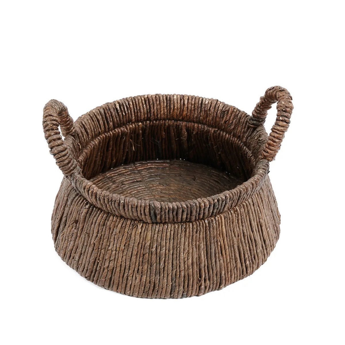 Runder Palmenblattkorb 42 × 26 cm – Natur
