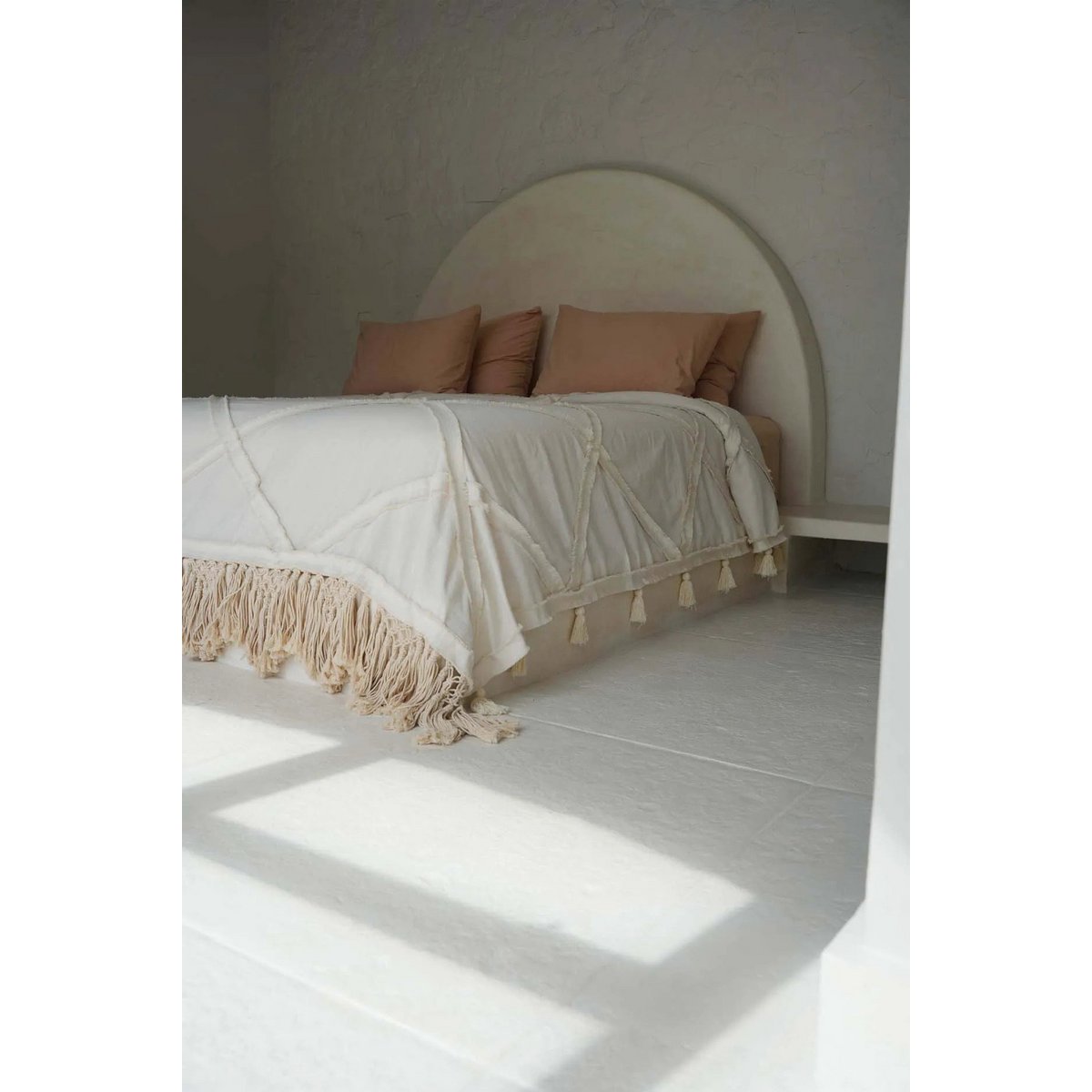 Cotton bed throw - Natural