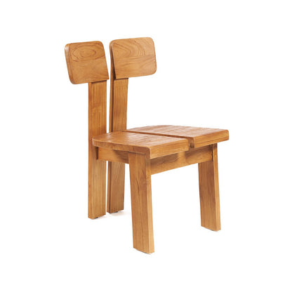 Spisebordsstol i teak, natur - delt ryg 57 × 82 cm