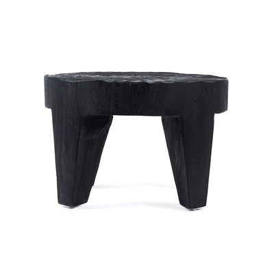 Suarholz-Couchtisch, handgeschnitztes Wellenmuster – 61 cm