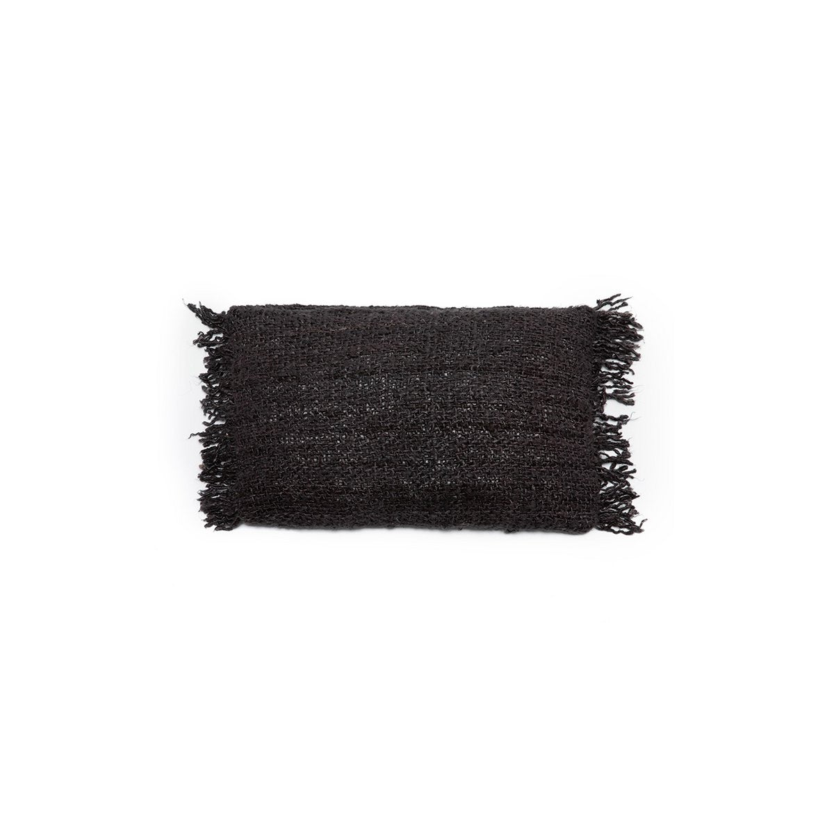 Håndfarvet bomuldspudebetræk, sort navy - 30×50 cm