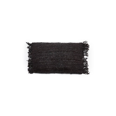 Handgefärbter Kissenbezug aus Baumwolle, Schwarz-Marine - 30×50cm