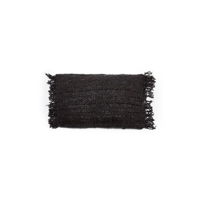 Håndfarvet bomuldspudebetræk, sort navy - 30×50 cm