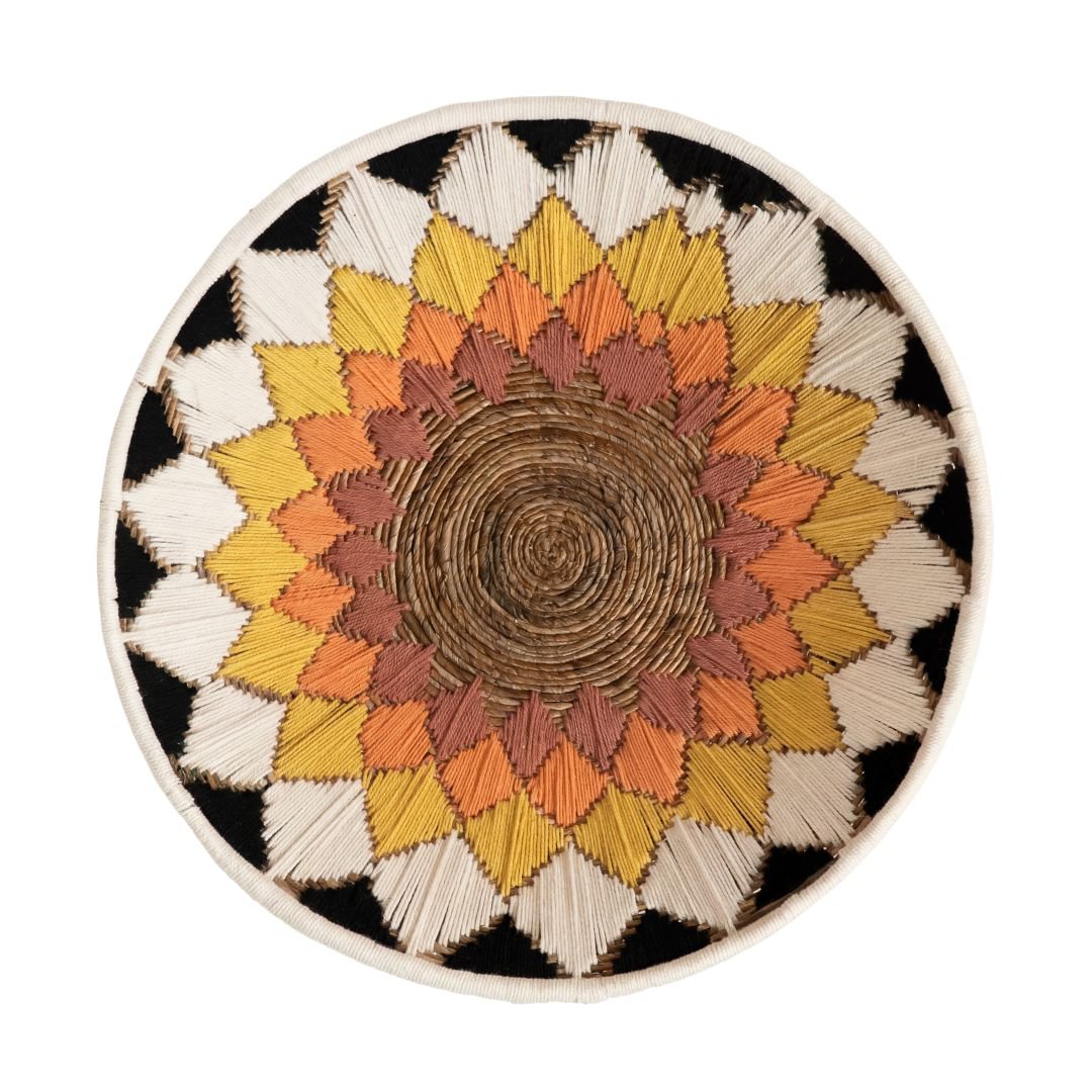 Cotton wall circle woven round large - 76 cm