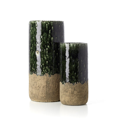 Stentøjscylindervase, betongrøn - L