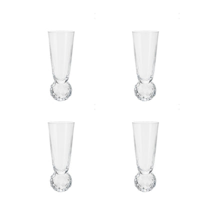 Champagnergläser mit Diamantfuß, 4er-Set