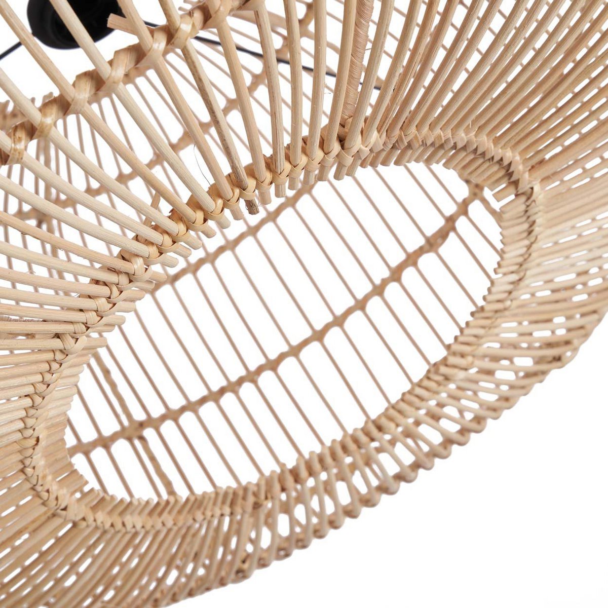 Rattan-Pendelleuchte Arun – 55 cm breit, 30 cm hoch