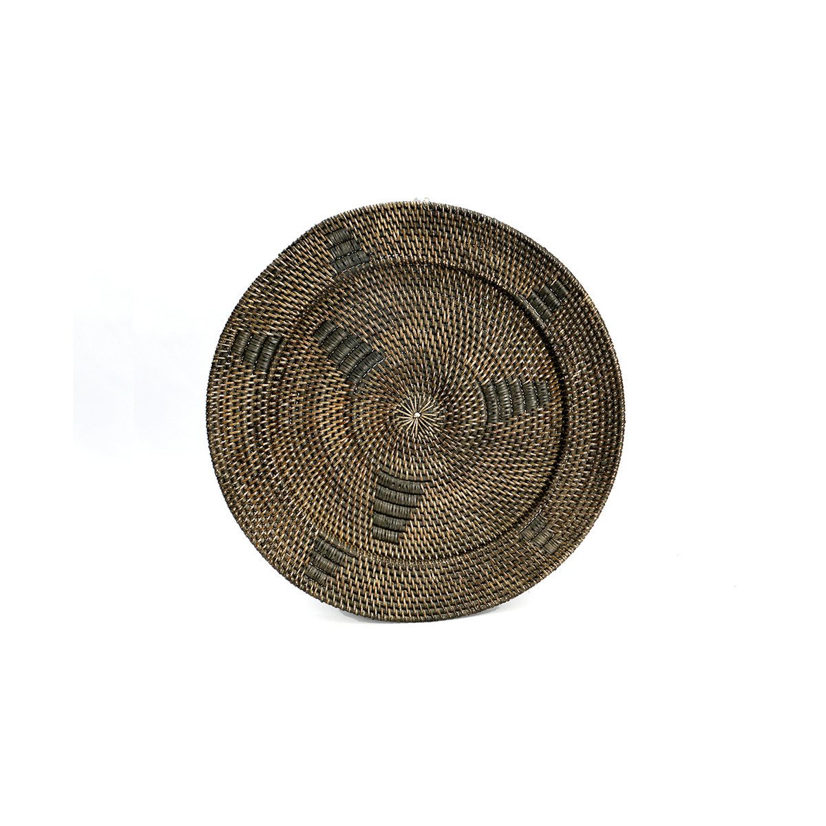 Rattan-Wandteller, braun, 30 cm – handgeflochten