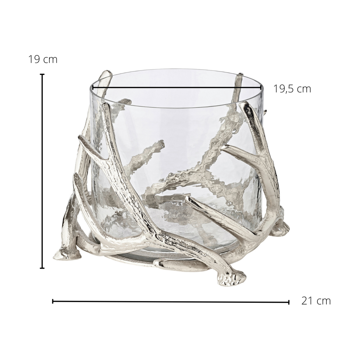 Aluminiumlanterne Kingston, 25 cm - gevir motiv