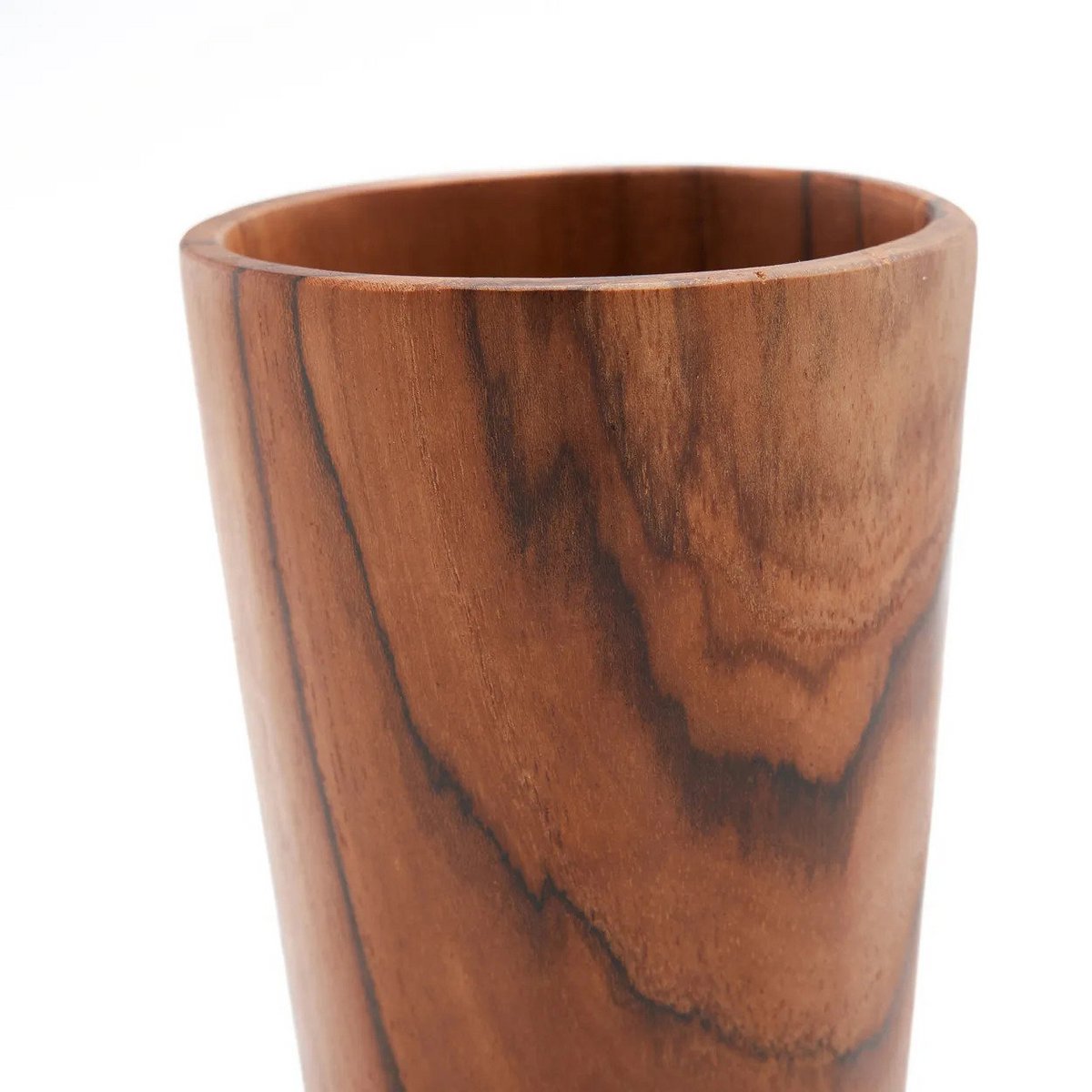 Teakholz-Wurzelbecher, hoch – 16 cm