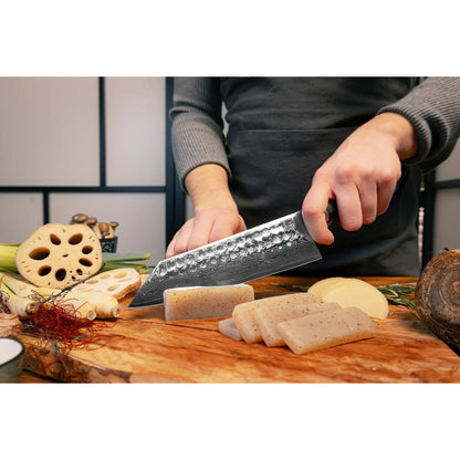 Bunka Damast 8-teiliges Messer- & Zubehör-Set - AUS-10 Stahl