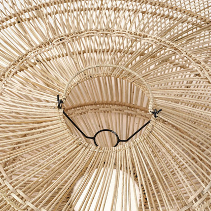 Rattanscheiben-Pendelschirm 150 cm – flaches Geflecht, Indonesien