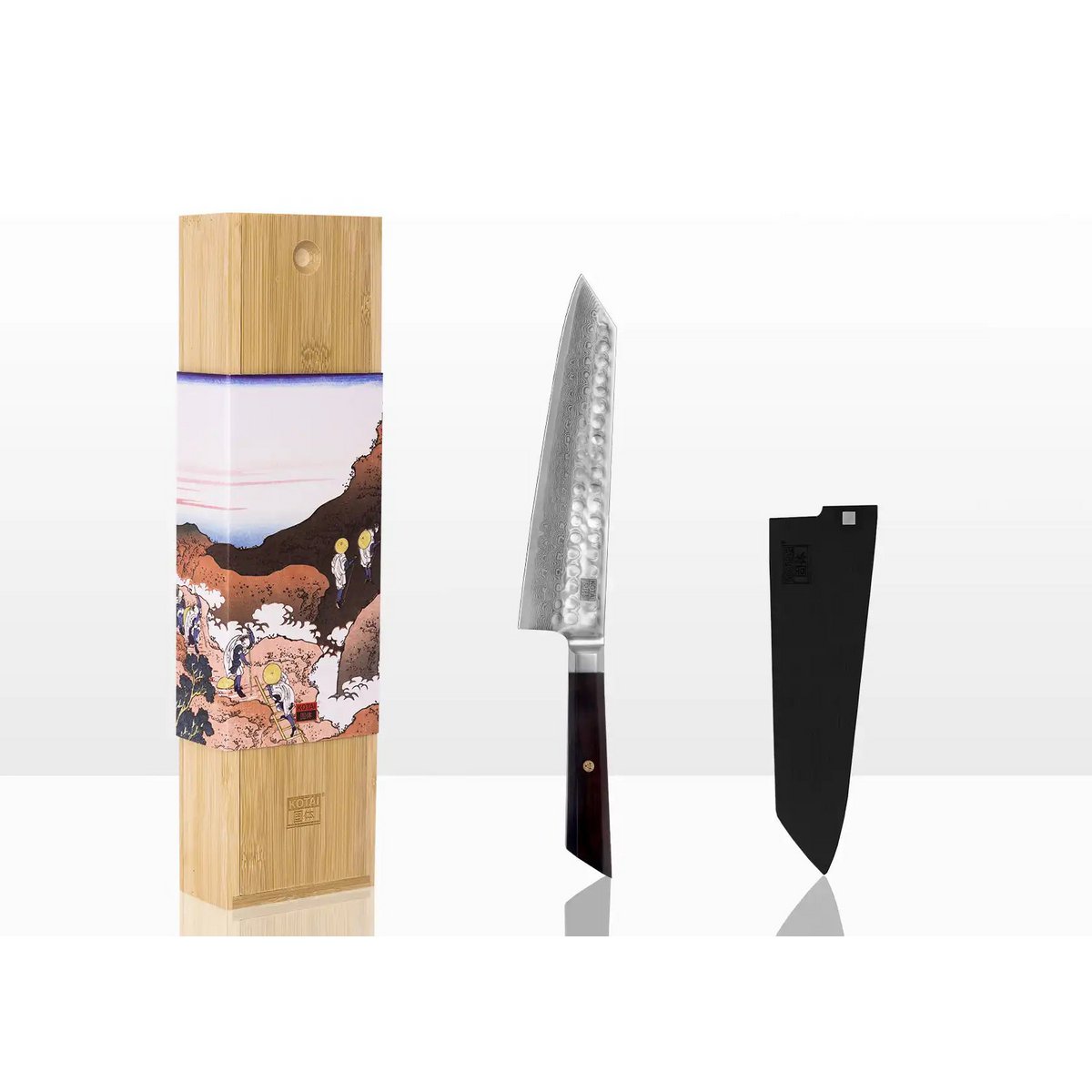 Damaststahl Kiritsuke Messer 210 mm - Bunka Kollektion