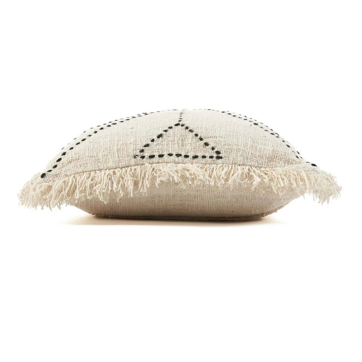 Cotton cushion cover 50×50 cm – natural black tribal, Indonesia