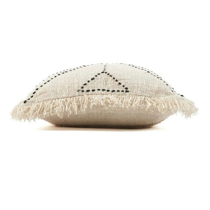 Cotton cushion cover 50×50 cm – natural black tribal, Indonesia