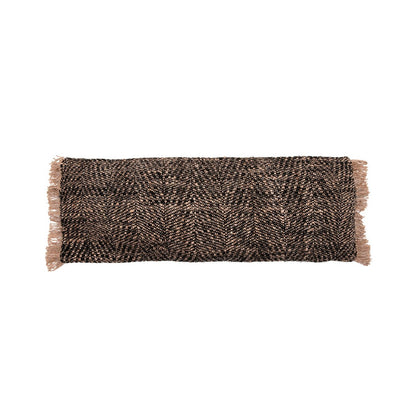 Baumwollkissenbezug 35×100 cm – Schwarz-Kupfer, hergestellt in Indien