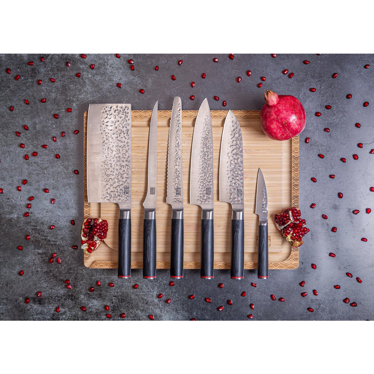 Stahlmesser-Set, 6-teilig – handgefertigte japanische Klingen
