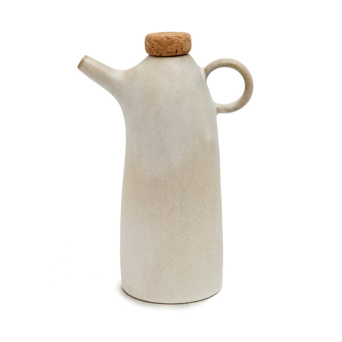 Weiße Steingut-Olivenölflasche Nr. 78 – Portugal