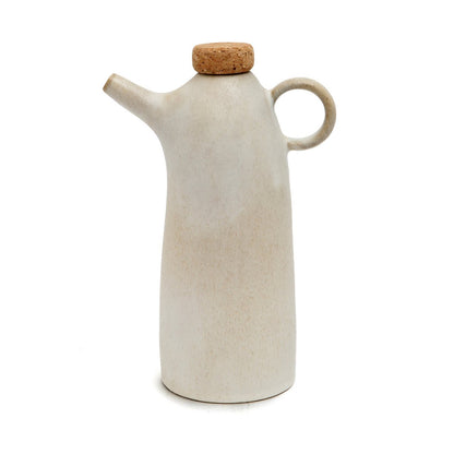 Weiße Steingut-Olivenölflasche Nr. 78 – Portugal