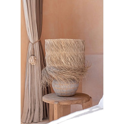 Terracotta bordlampe med betonfinish - 48 cm