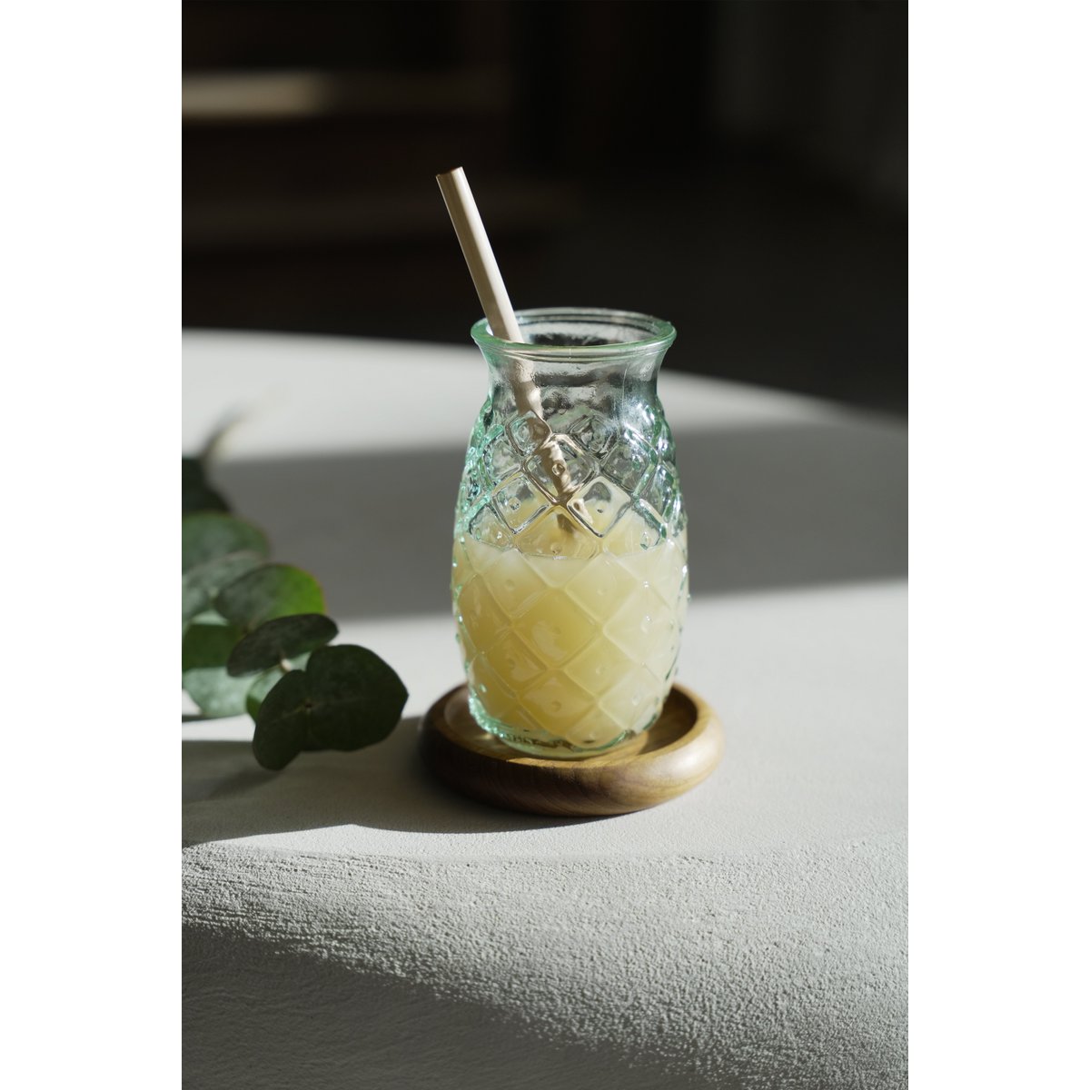 Genanvendt glas cocktailglas - Blå ananas - M