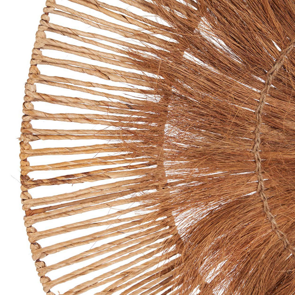 Kokosnuss-Wanddeko, rund, natur - 90 cm