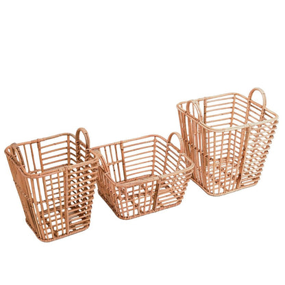 Rattan opbevaringskurv KUPANG S – 34 × 34 × 37 cm
