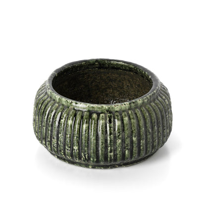 Forest Ribbed skålpotte, lav - stentøj