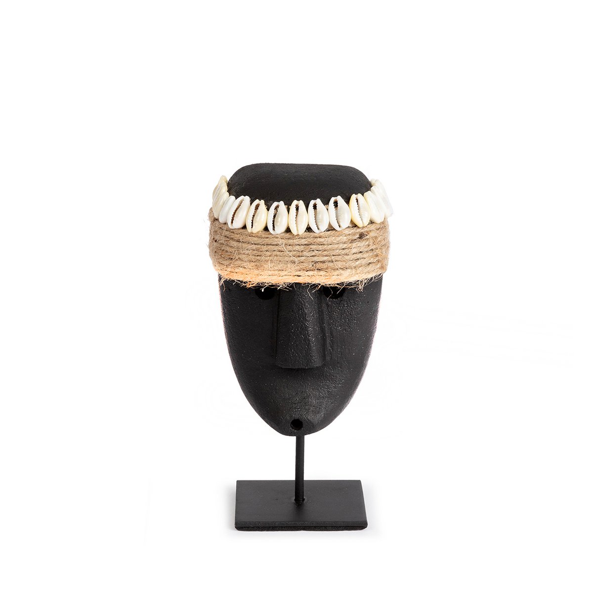 Håndskåret stenskulptur - Sumba, sort