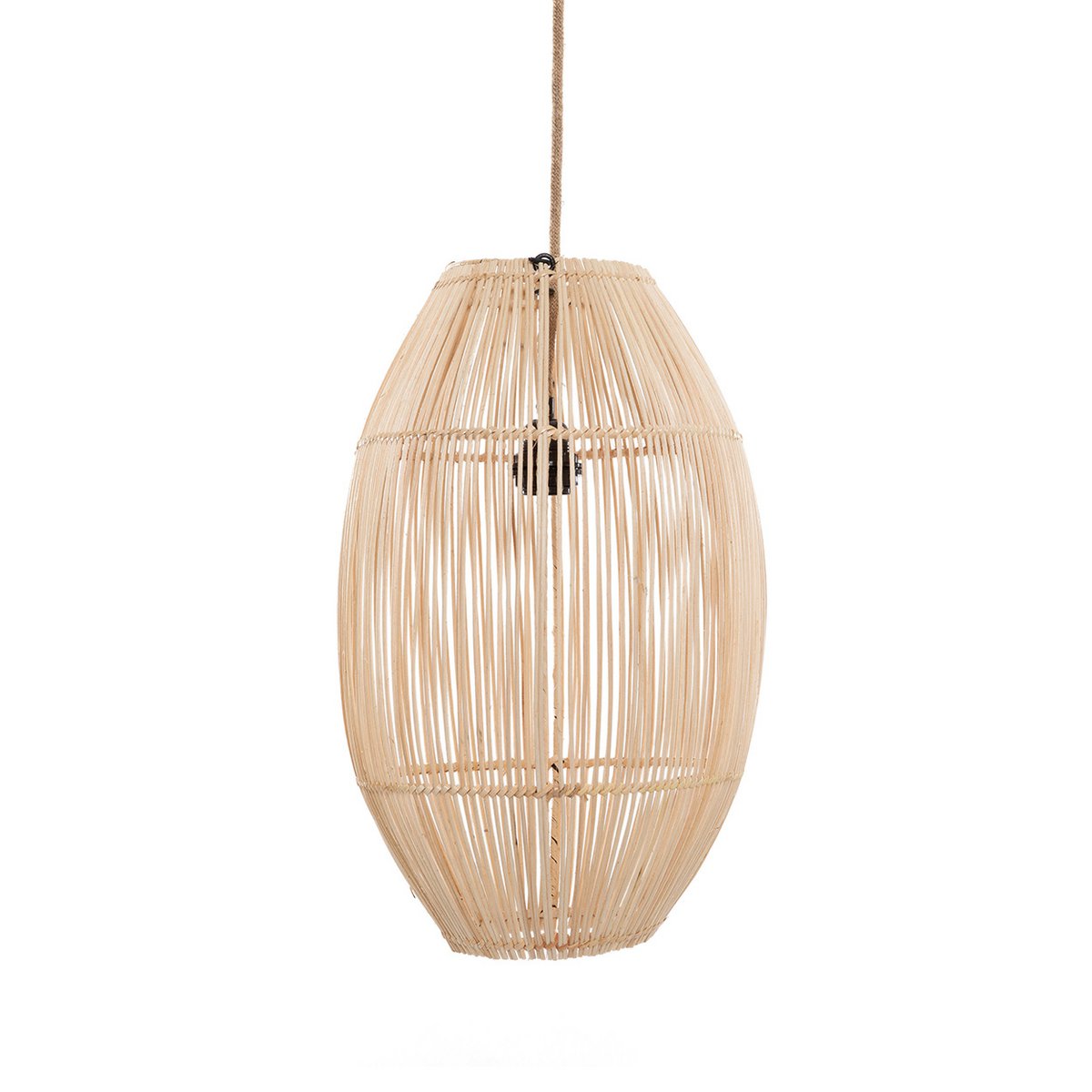 Rattan-Pendelleuchte 30×48 cm – konische Form, handgefertigt