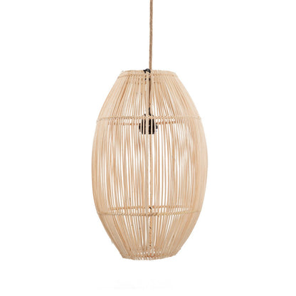 Rattan-Pendelleuchte 30×48 cm – konische Form, handgefertigt