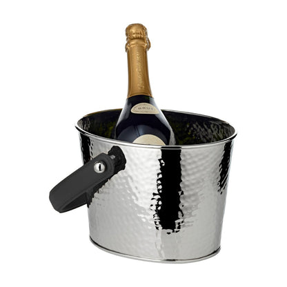 Stainless steel champagne cooler Gavin, hammered, 23 × 18 cm
