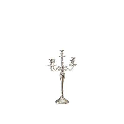 Metal candelabra, 5-light, 40 cm - silver