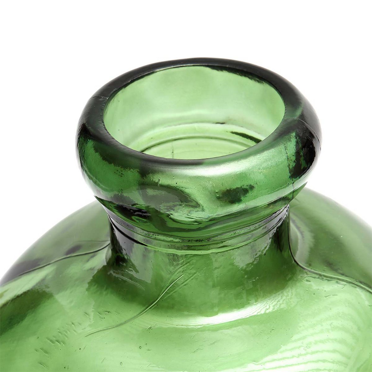 Recycled glass vase, large - green