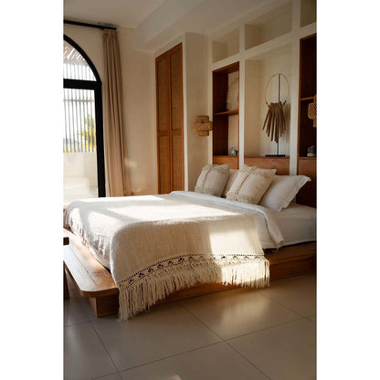 Baumwoll-Tagesdecke 270×135 – naturfarben, leicht