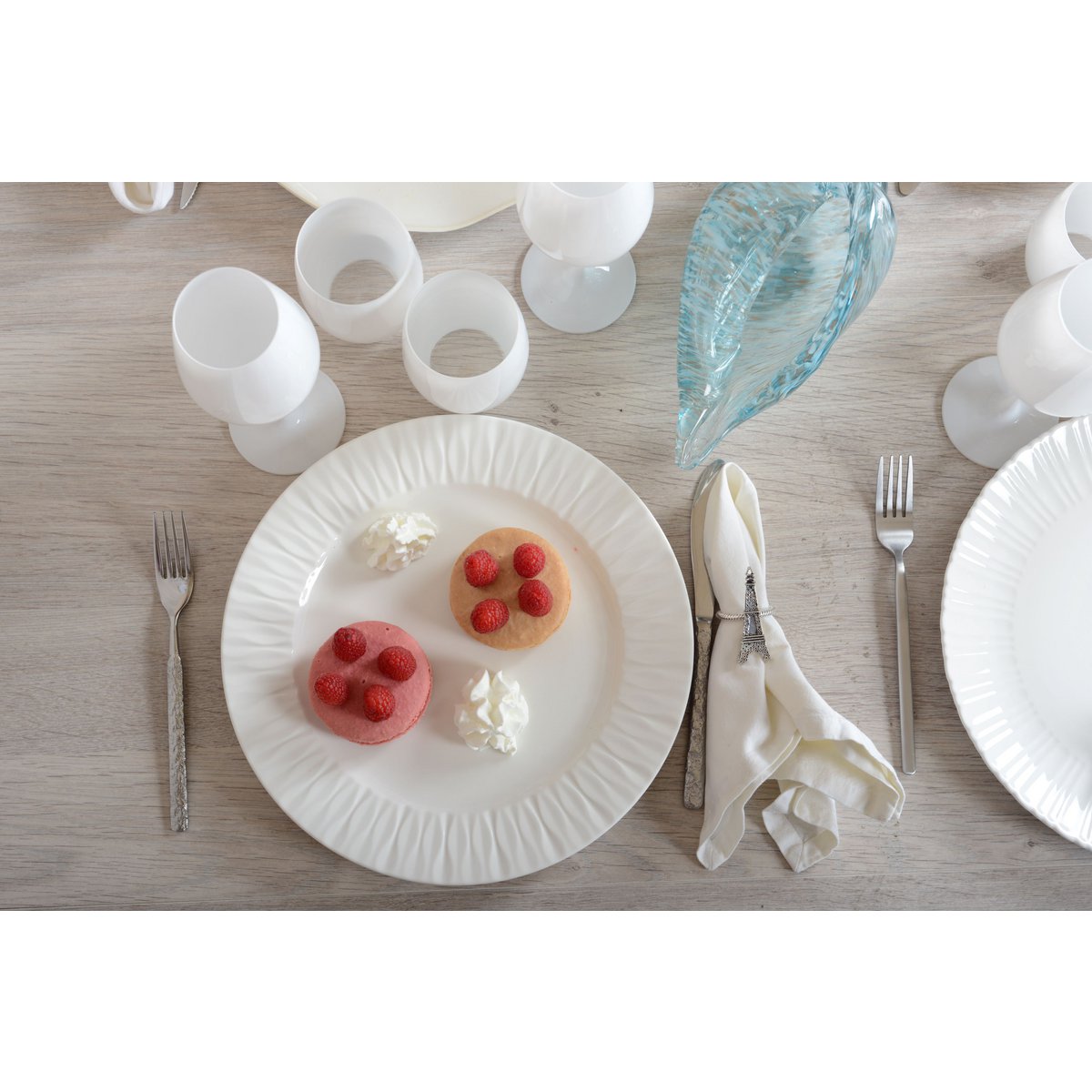 Serveringsfad Lilia, hvidt porcelæn, 30 cm