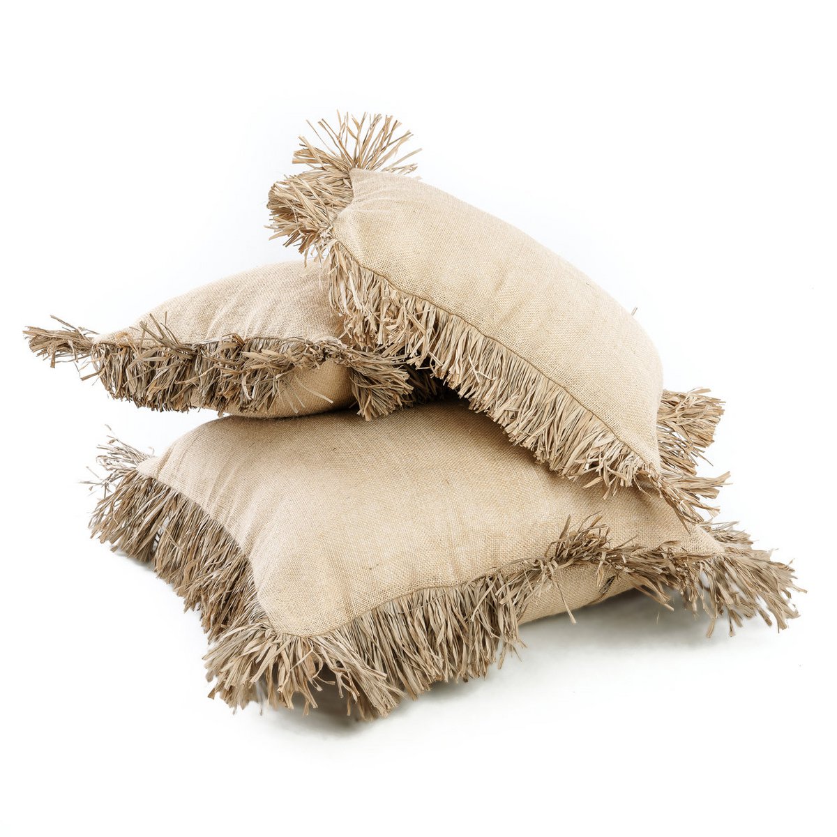 Kissenbezug Baumwolle 40×40 – natürliche Jute-Struktur