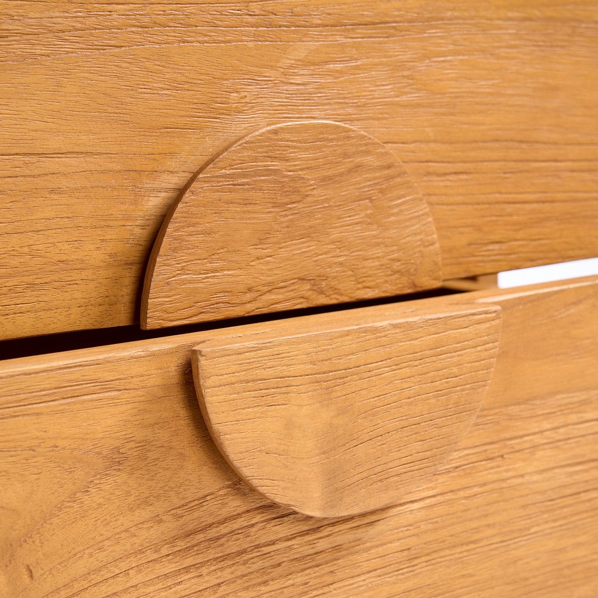 Teak nightstand, 50 cm - 2 drawer