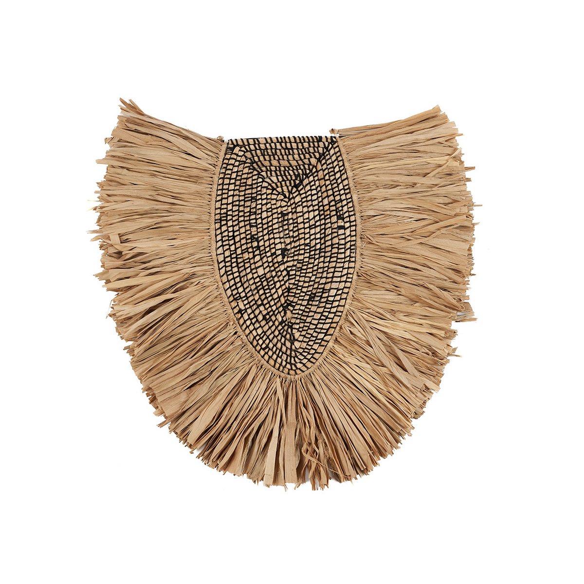 Grass wall circle, woven, 85 cm diameter - natural