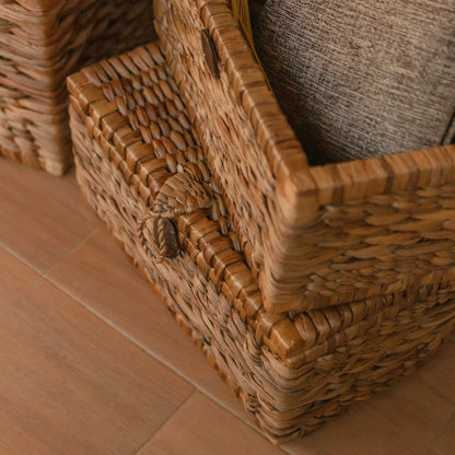 Vandhyacint opbevaringskiste med låg KELANA L – 55×34×50 cm