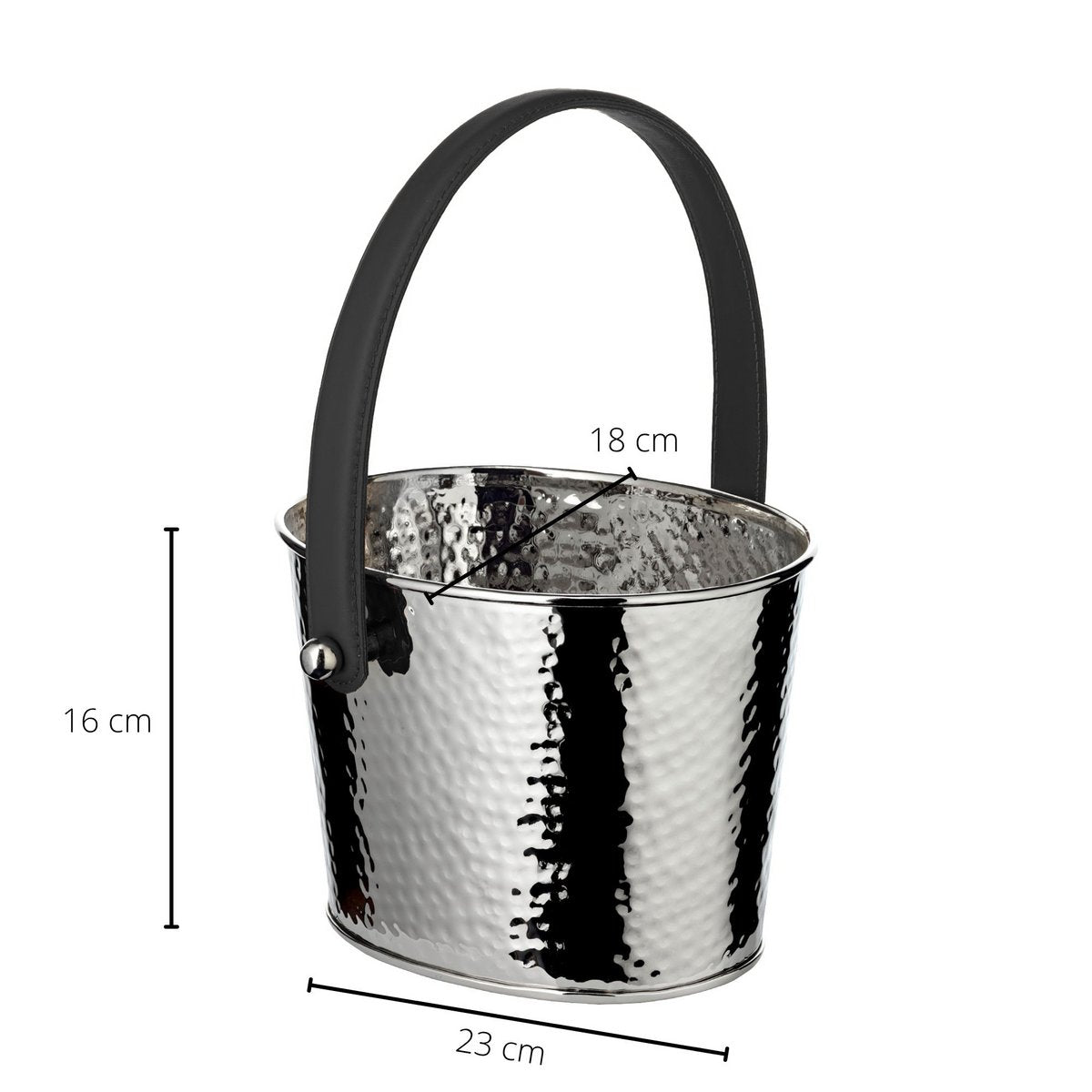 Stainless steel champagne cooler Gavin, hammered, 23 × 18 cm