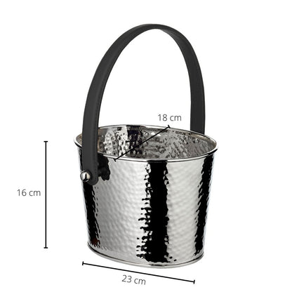 Stainless steel champagne cooler Gavin, hammered, 23 × 18 cm