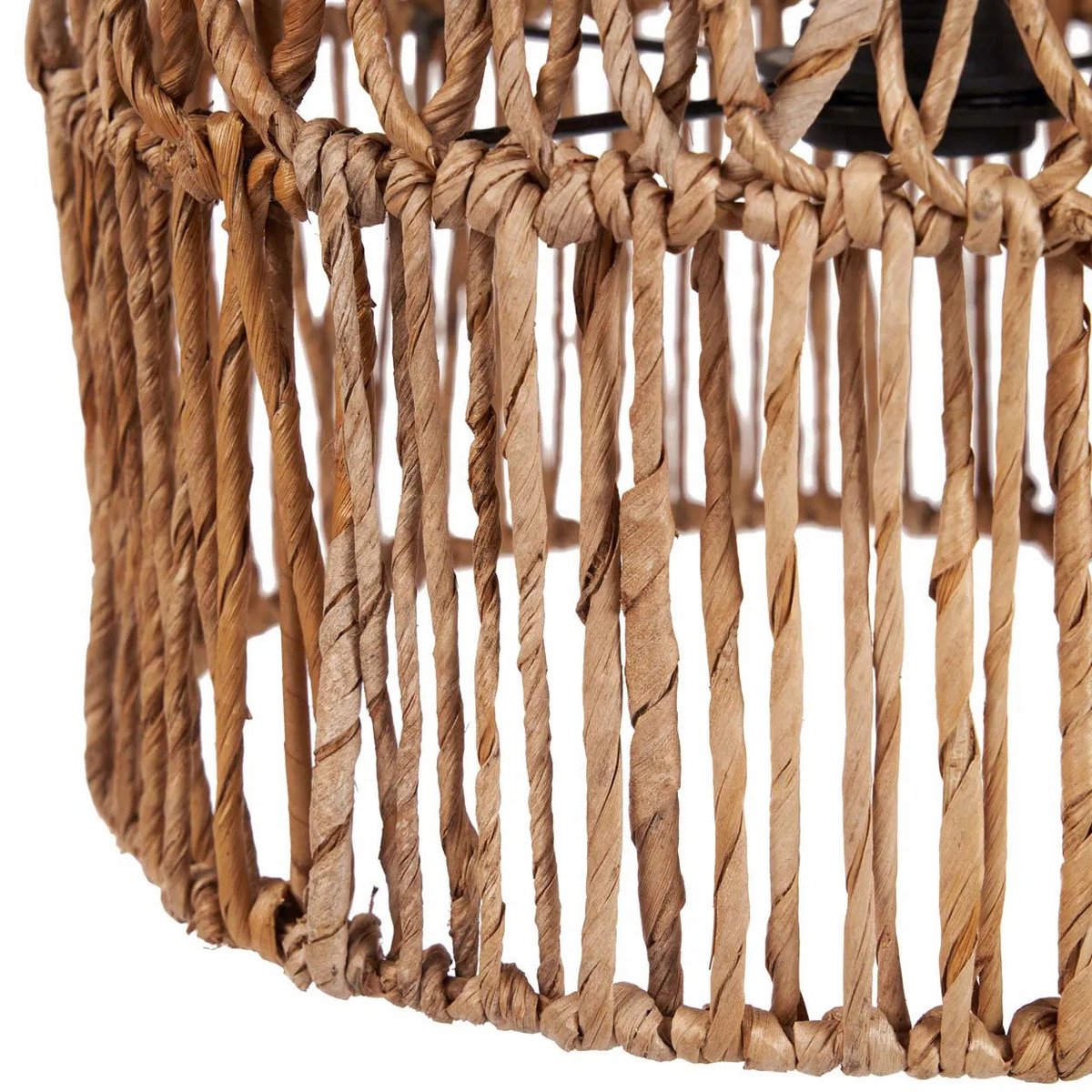 Palmblatt-Hängeleuchte 30×26 cm – offen geflochten, handgefertigt