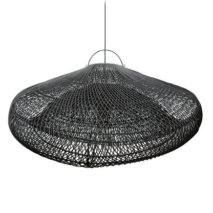 Sort rotting sky pendelskærm 120 cm XXL - håndvævet